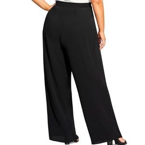 City Chic Trendy Plus Size Tie Waist Palazzo Pants 24W